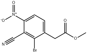 Methyl 2-bromo-3-cyano-4-nitrophenylacetate Structural