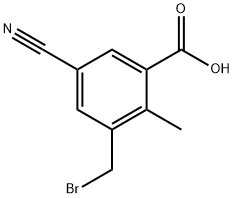 Benzoic acid, 3-(bromomethyl)-5-cyano-2-methyl- Structural