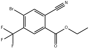 Ethyl 4-bromo-2-cyano-5-(trifluoromethyl)benzoate Structural