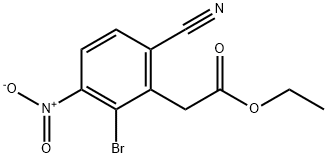 Ethyl 2-bromo-6-cyano-3-nitrophenylacetate Structural