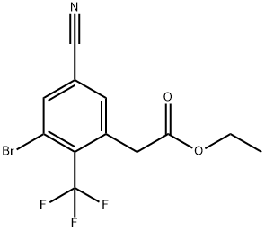Ethyl 3-bromo-5-cyano-2-(trifluoromethyl)phenylacetate Structural
