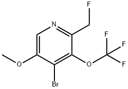 Pyridine, 4-bromo-2-(fluoromethyl)-5-methoxy-3-(trifluoromethoxy)- Structural