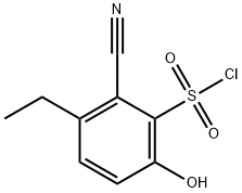 Benzenesulfonyl chloride, 2-cyano-3-ethyl-6-hydroxy- Structural