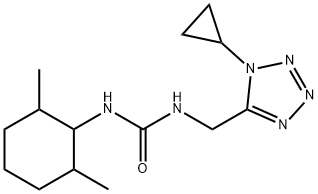 Urea, N-[(1-cyclopropyl-1H-tetrazol-5-yl)methyl]-N'-(2,6-dimethylcyclohexyl)- Structural