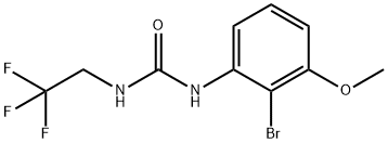 Urea, N-(2-bromo-3-methoxyphenyl)-N'-(2,2,2-trifluoroethyl)- Structural