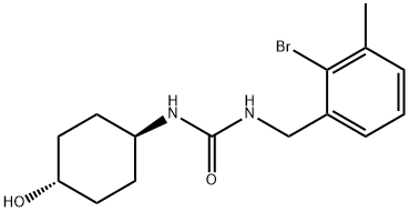 Urea, N-[(2-bromo-3-methylphenyl)methyl]-N'-(trans-4-hydroxycyclohexyl)- Structural