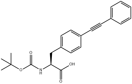 N-Boc-4-(2-phenylethynyl)-L-phenylalanine Structural
