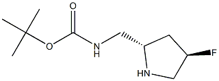 tert-butyl (((2S,4R)-4-fluoropyrrolidin-2-yl)methyl)carbamate Structural