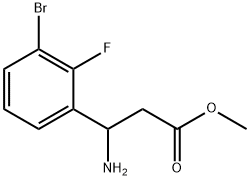 METHYL 3-AMINO-3-(3-BROMO-2-FLUOROPHENYL)PROPANOATE Structural