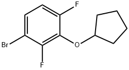 Benzene, 1-bromo-3-(cyclopentyloxy)-2,4-difluoro- Structural