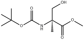 methyl 3-hydroxy-2-methyl-2-[(2-methylpropan-2-yl)oxycarbonylamino]propanoate Structural