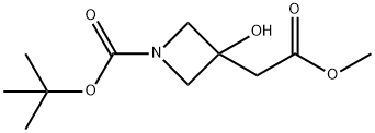 tert-butyl 3-hydroxy-3-(2-methoxy-2-oxoethyl)azetidine-1-carboxylate Structural