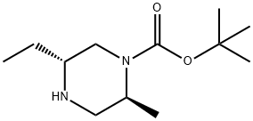 tert-butyl (2S,5R)-5-ethyl-2-methylpiperazine-1-carboxylate Structural