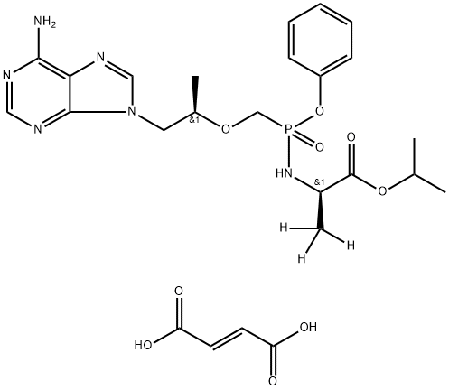 isopropyl ((R)-((((R)-1-(6-amino-9H-purin-9-yl)propan-2-yl)oxy)methyl)(phenoxy)                phosphoryl)-D-alaninate