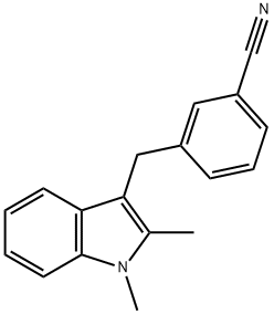 Benzonitrile, 3-[(1,2-dimethyl-1H-indol-3-yl)methyl]- Structural