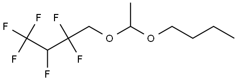 Butyl 2,2,3,4,4,4-hexafluorobutyl acetaldehyde acetal Structural