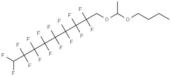 Butyl 1H,1H,9H-perfluorononyl acetaldehyde acetal Structural