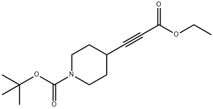 tert-butyl 4-(3-ethoxy-3-oxoprop-1-yn-1-yl)piperidine-1-carboxylate Structural