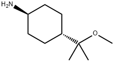 trans-4-(2-methoxypropan-2-yl)cyclohexan-1-amine Structural