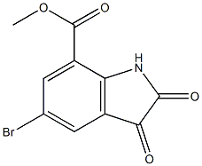 methyl 5-bromo-2,3-dioxo-2,3-dihydro-1H-indole-7-carboxylate Structural