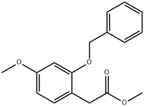 Benzeneacetic acid, 4-methoxy-2-(phenylmethoxy)-, methyl ester Structural