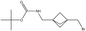 tert-butyl N-{[3-(bromomethyl)bicyclo[1.1.1]pentan-1-yl]methyl}carbamate Structural