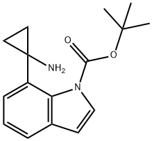 tert-Butyl 7-(1-aminocyclopropyl)-1H-indole-1-carboxylate Structural