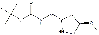 tert-butyl (((2S,4R)-4-methoxypyrrolidin-2-yl)methyl)carbamate Structural