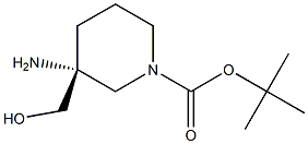 tert-butyl (R)-3-amino-3-(hydroxymethyl)piperidine-1-carboxylate Structural
