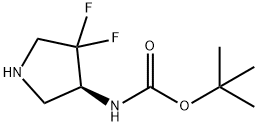 tert-butyl (S)-(4,4-difluoropyrrolidin-3-yl)carbamate Structural