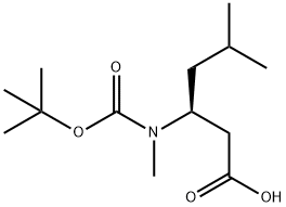 Boc-(S)-5-methyl-3-(methylamino)hexanoicacid Structural
