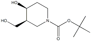 tert-butyl (3S,4S)-4-hydroxy-3-(hydroxymethyl)piperidine-1-carboxylate Structural