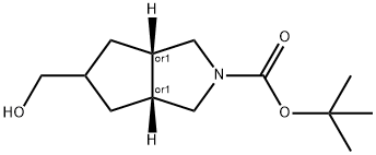 tert-butyl (3aR,5s,6aS)-5-(hydroxymethyl)hexahydrocyclopenta[c]pyrrole-2(1H)-carboxylate Structural