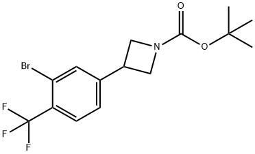 tert-butyl 3-(3-bromo-4-(trifluoromethyl)phenyl)azetidine-1-carboxylate Structural