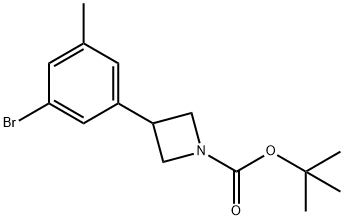 tert-butyl 3-(3-bromo-5-methylphenyl)azetidine-1-carboxylate Structural