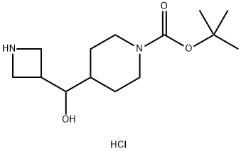 tert-butyl 4-[(azetidin-3-yl)(hydroxy)methyl]piperidine-1-carboxylate hydrochloride Structural
