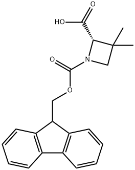 Fmoc-(S)-3,3-dimethylazetidine-2-carboxylic acid Structural
