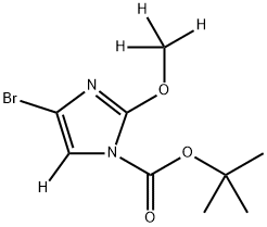 tert-butyl 4-bromo-2-(methoxy-d3)-1H-imidazole-1-carboxylate-5-d Structural