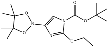 tert-butyl 2-ethoxy-4-(4,4,5,5-tetramethyl-1,3,2-dioxaborolan-2-yl)-1H-imidazole-1-carboxylate Structural