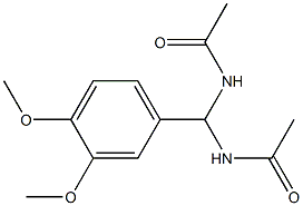 N-[(3,4-dimethoxyphenyl)(acetamido)methyl]acetamide Structural