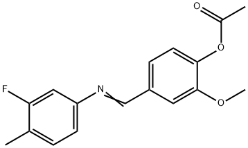 4-{[(3-fluoro-4-methylphenyl)imino]methyl}-2-methoxyphenyl acetate