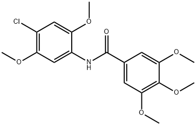 N-(4-chloro-2,5-dimethoxyphenyl)-3,4,5-trimethoxybenzamide Structural