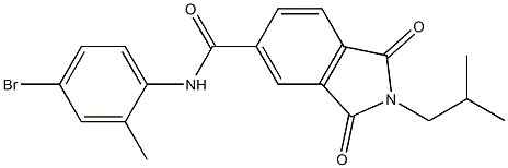 N-(4-bromo-2-methylphenyl)-2-isobutyl-1,3-dioxo-5-isoindolinecarboxamide Structural