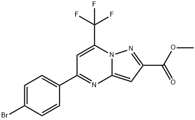 methyl 5-(4-bromophenyl)-7-(trifluoromethyl)pyrazolo[1,5-a]pyrimidine-2-carboxylate Structural
