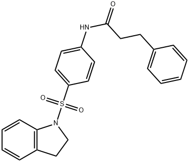 N-[4-(2,3-dihydro-1H-indol-1-ylsulfonyl)phenyl]-3-phenylpropanamide Structural