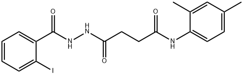 N-(2,4-dimethylphenyl)-4-[2-(2-iodobenzoyl)hydrazino]-4-oxobutanamide Structural
