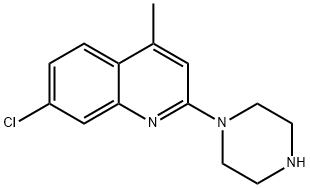 Quinoline, 7-chloro-4-methyl-2-(1-piperazinyl)- Structural