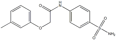 N-[4-(aminosulfonyl)phenyl]-2-(3-methylphenoxy)acetamide Structural