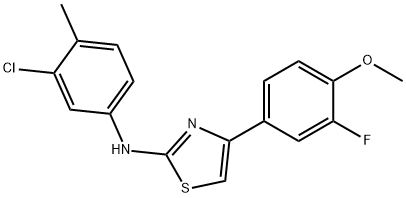 N-(3-chloro-4-methylphenyl)-4-(3-fluoro-4-methoxyphenyl)-1,3-thiazol-2-amine Structural