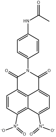 N-[4-(6,7-bisnitro-1,3-dioxo-1H-benzo[de]isoquinolin-2(3H)-yl)phenyl]acetamide Structural